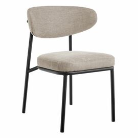 Стул Lucas 2 латте шенилл с чёрными ножками | Интернет магазин мебели и декора LifeDekor