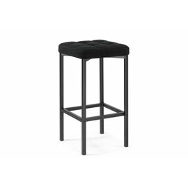 Барный стул Лофт микровелюр катания блэк / черный матовый | Интернет магазин мебели и декора LifeDekor