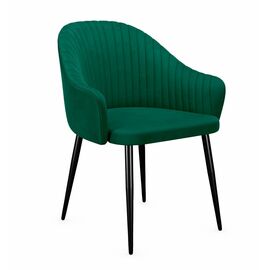 Стул DikLine 440 K13 изумруд, ножки черные | Интернет магазин мебели и декора LifeDekor