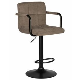 Стул барный DOBRIN KRUGER ARM BLACK, какао вельвет (LAR-E2041-05), Вариант: какао вельвет (LAR-E2041-05) | Интернет магазин мебели и декора LifeDekor