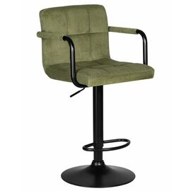 Стул барный DOBRIN KRUGER ARM BLACK, зеленый вельвет (LAR-E2041-7), Вариант: зеленый вельвет (LAR-E2041-7) | Интернет магазин мебели и декора LifeDekor