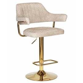 Стул барный DOBRIN CHARLY GOLD, бежевый твид (LEO26), Вариант: бежевый твид (LEO26) | Интернет магазин мебели и декора LifeDekor