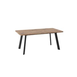 Стол Леон LUX RADIAL 180, Дуб Веллингтон, Черный | Интернет магазин мебели и декора LifeDekor