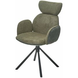 Стул VARDY 360 град.поворот. Brego-77 Зеленый, ткань/ 7525-156 Зеленый, велюр/Черный, ®DISAUR | Интернет магазин мебели и декора LifeDekor