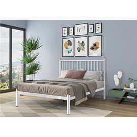 Кровать односпальная АРЗУ (120х200/металлическое основание) Белый | Интернет магазин мебели и декора LifeDekor