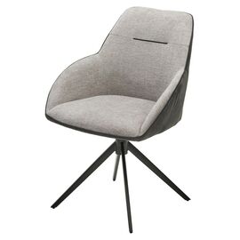 Стул TORNADO 360 град. Серый Brego-07, ткань/ темно-серый Modern-454, велюр/ черный каркас, DISAUR | Интернет магазин мебели и декора LifeDekor