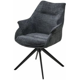 Стул OVE 360 град. поворот. RAVEN18 Серый, ткань / Черный, ®DISAUR | Интернет магазин мебели и декора LifeDekor
