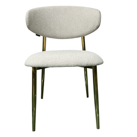 Стул обеденный Оскар ART2969-MK, молочный/глянцевое золото | Интернет магазин мебели и декора LifeDekor