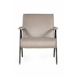 Кресло Andy с мягкими подлокотниками, бархат пепельно-бежевый 25 | Интернет магазин мебели и декора LifeDekor