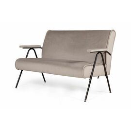 Andy диван двухместный с мягкими подлокотниками, бархат пепельно-бежевый 25 | Интернет магазин мебели и декора LifeDekor