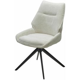 Стул OLAF 360 град. поворот. RAVEN22 Бежево-белый, ткань / Черный, ®DISAUR | Интернет магазин мебели и декора LifeDekor