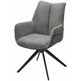 Стул PONTUS 360 град. поворот. KN01-03 Серый/ BZ1046-02 Темно-серый/ Черный, ®DISAUR | Интернет магазин мебели и декора LifeDekor