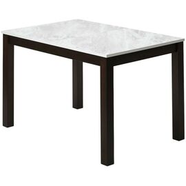 Стол TME-6931 MBH SWEDEN белый мрамор / темный орех  M-City | Интернет магазин мебели и декора LifeDekor