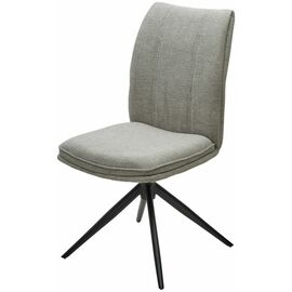 Стул YOHAN 360 град. поворот. KN01-04 Светло-серый, ткань / Черный, ®DISAUR | Интернет магазин мебели и декора LifeDekor