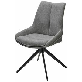 Стул OSKAR 360 град. поворот. KN01-03 Серый/ BZ1046-02 Темно-серый/ Черный, ®DISAUR | Интернет магазин мебели и декора LifeDekor