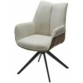 Стул PONTUS 360 град. поворот. KN01-05 Бежевый/ BZ1046-21 Коричневый/ Черный, ®DISAUR | Интернет магазин мебели и декора LifeDekor