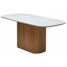 Стол TAMPA 180 цвет БЕЛЫЙ, керамика / Каркас OAK, ®DISAUR | Интернет магазин мебели и декора LifeDekor