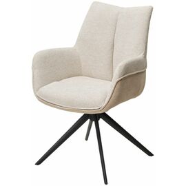 Стул PONTUS 360 град. поворот. KN01-05 Бежевый/ BZ1046-11 Бежевый/ Черный, ®DISAUR | Интернет магазин мебели и декора LifeDekor