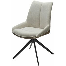 Стул OSKAR 360 град. поворот. KN01-05 Бежевый/ BZ1046-21 Коричневый/ Черный, ®DISAUR | Интернет магазин мебели и декора LifeDekor