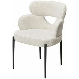 Стул VALTER RAVEN22 Бежево-белый, ткань / Черный каркас, ®DISAUR | Интернет магазин мебели и декора LifeDekor