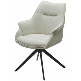 Стул OVE 360 град. поворот. RAVEN22 Бежево-белый, ткань / Черный, ®DISAUR | Интернет магазин мебели и декора LifeDekor