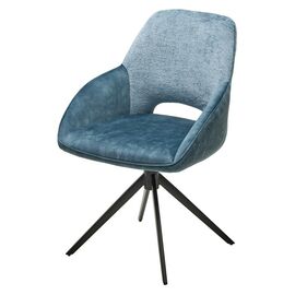 Стул BERRIES 360 град. Синий Loris-37, велюр/ темно-синий 7525-56, велюр/ черный каркас, DISAUR | Интернет магазин мебели и декора LifeDekor