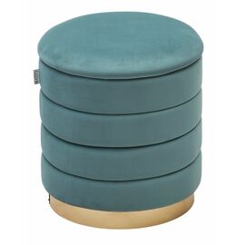 Пуф для гостиной ФРЕД бирюзовый BM-88, велюр / золотой каркас М-City | Интернет магазин мебели и декора LifeDekor
