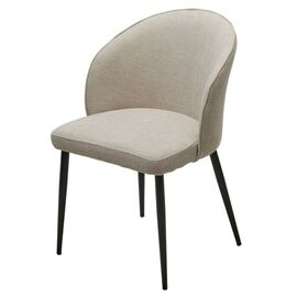 Стул GLORIA White CHACHA-140,  ткань/ черный каркас, ®DISAUR | Интернет магазин мебели и декора LifeDekor