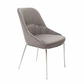 Кресло Etna серое, основание хром | Интернет магазин мебели и декора LifeDekor