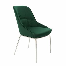 Кресло Etna зеленое, основание хром | Интернет магазин мебели и декора LifeDekor