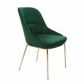 Кресло Etna зеленое, основание золото | Интернет магазин мебели и декора LifeDekor
