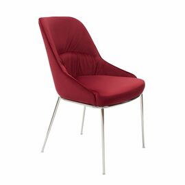 Кресло Etna винное, основание хром | Интернет магазин мебели и декора LifeDekor
