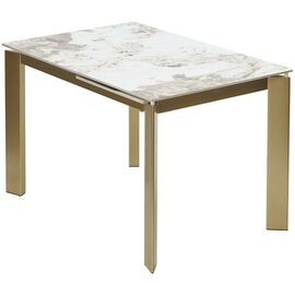 Стол CORNER 120 GLOSS LUXURY PANDORA SOLID CERAMIC / шампань, ®DISAUR | Интернет магазин мебели и декора LifeDekor