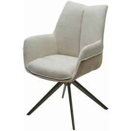 Стул PONTUS 360 град. поворот. KN01-05 Бежевый/ BZ1046-11 Бежевый/ Шоколадное золото, ®DISAUR | Интернет магазин мебели и декора LifeDekor