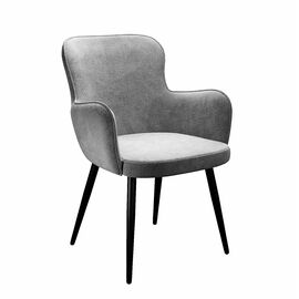 Стул DikLine 503 поворотный TW09 светло-серый, ножки черные | Интернет магазин мебели и декора LifeDekor