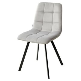 Стул CHILLI SQUARE BLUVEL-03 светло-серый, велюр / черный каркас М-City | Интернет магазин мебели и декора LifeDekor