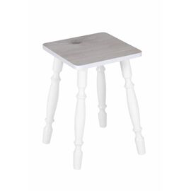 Табурет (Бискайская сосна 2058/ноги Белые точеные) | Интернет магазин мебели и декора LifeDekor