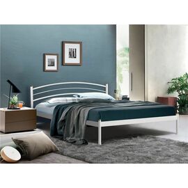 Кровать двуспальная ЭКО+ (140х200/металлическое основание) Белый | Интернет магазин мебели и декора LifeDekor