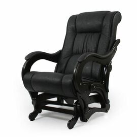 Кресло-маятник Сенатор 78 (Венге / Vegas Lite Black к/з) | Интернет магазин мебели и декора LifeDekor