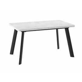 Cтол раздвижной со стеклом Leon Lux Radial-180 (Серый сланец/черный) 180(240)х95 | Интернет магазин мебели и декора LifeDekor