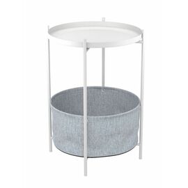 Стол журнальный "Берген" (рогожка 82/39, белый муар) | Интернет магазин мебели и декора LifeDekor