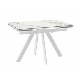 Cтол с керамическим покрытием Джейтон -120 (CALAKATTA GOLD ST CER/Белый) 120(30+30)х80 | Интернет магазин мебели и декора LifeDekor