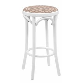 Табурет барный 650 Венский мягкий (белая эмаль, ткань 1 beige) | Интернет магазин мебели и декора LifeDekor