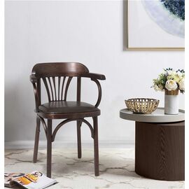 Стул Михаэль венский мягкий (темный тон, экокожа коричневая) | Интернет магазин мебели и декора LifeDekor