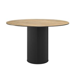 Стол DikLine AKR120 Керамика древесная OAKWOOD HONEY/подстолье черное/опоры черные (2 уп.) | Интернет магазин мебели и декора LifeDekor