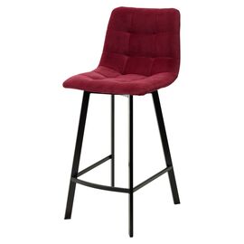 Полубарный стул CHILLI-QB SQUARE винный #16, велюр / черный каркас (H=66cm) М-City | Интернет магазин мебели и декора LifeDekor
