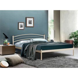 Кровать двуспальная ЭКО+ (120х200/металлическое основание) Бежевый | Интернет магазин мебели и декора LifeDekor