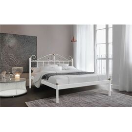 Кровать двуспальная "Розана" (180х200/металлическое основание/Белый) | Интернет магазин мебели и декора LifeDekor