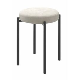 Табурет BOB (b03 / CREAM LUX/Черный) | Интернет магазин мебели и декора LifeDekor