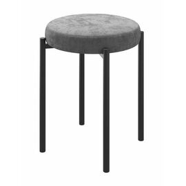 Табурет BOB (b22 / GREY LUX/Черный) | Интернет магазин мебели и декора LifeDekor